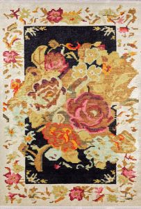 Karabakh Beige and Yellow Washable Area Rug