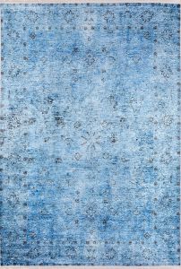 Lofto Classic Blue Color Washable Carpet