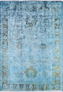 Lofto Classic Turquoise Color Washable Rug