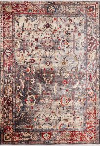 Lofto Classic Antique Colored Patterned Washable Carpet