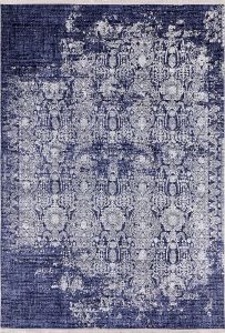 Lofto Modern Navy Blue Color Washable Carpet