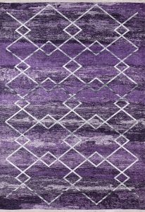 Lofto Modern Purple Color Washable Carpet