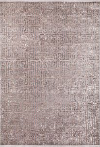 Lofto Modern Bronze and Gray Color Washable Rug