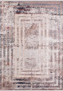 Lofto Modern Beige Copper Bronze Color Washable Rug