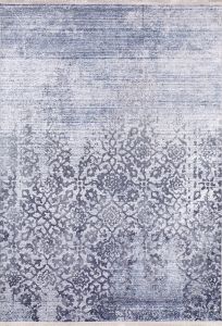 Lofto Modern Blue Gray Color Washable Carpet