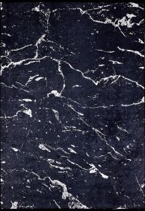 Modern Black Marble Pattern Washable Carpet