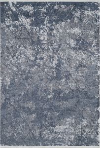 Modern Anthracite White Washable Living Room Rug 