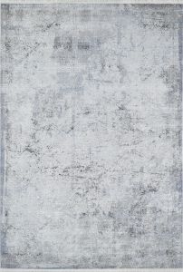 Modern Light Grey Washable Living Room Rug 