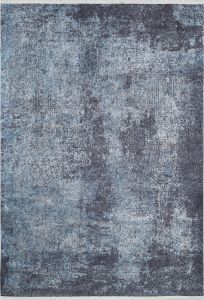 Modern Navy Blue Background Washable Living Room Rug with Blue Color Transition  