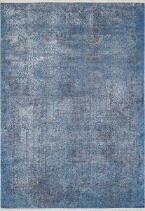 Modern Dark Blue Washable Living Room Rug 