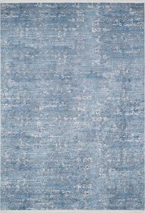 Modern Washable Living Room Rug with Blue Color Transition 