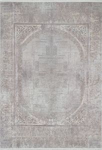 Modern Antique Pattern Beige-Cream Core Washable Living Room Rug 