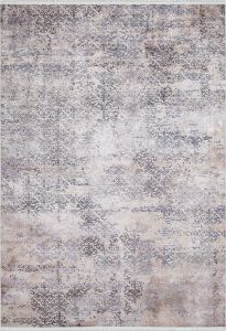 Beige-Anthracite Antique Avangarde Washable Living Room Rug 