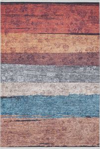 Modern Multi Color Washable Living Room Rug 