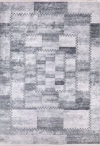 Patchwork Grey Washable Carpet