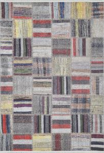 Patchwork Multi Color Washable Living Room Rug 