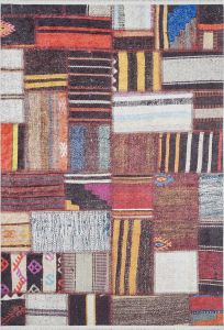 Patchwork Multi Color Washable Living Room Rug 