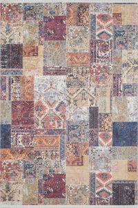 Patchwork Multi Color Washable Living Room Rug 