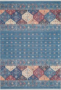 Shawl Blue Color Washable Living Room Rug 