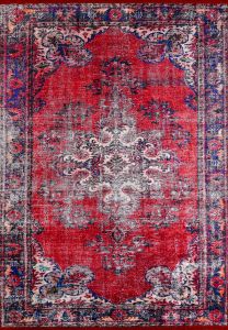 Lofto Vintage Red Color Washable Carpet