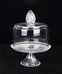 Glass Footed Cake Stand & Dome