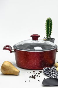 GRANITE FLAT POTS 4NO:24*8 - 24x24 - Red POTS & PANS