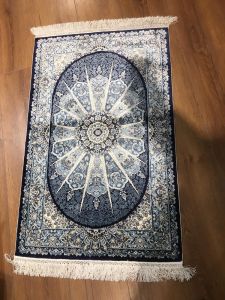 SILK Prayer Rug - 70x50 - Blue Throw Rugs