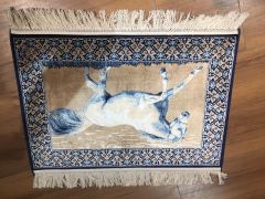 SILK Rug Horse - 50x70 - Blue Area Rugs