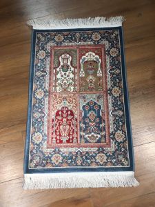 SILK Threaded Prayer Rug - 60x90 - Colorful Area Rugs