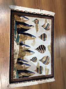 QUM Silk Rug Cappadocia - 50x70 - Colorful Area Rugs