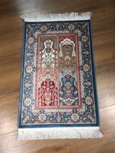 SILK Threaded Prayer Rug - 60x120 - Colorful Area Rugs