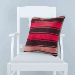 Modern Classical Rug Patterned Hand Woven Cushion   - 45x45 - Colorful Pillows, Wool Pillows