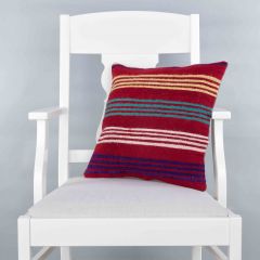 Modern Classical Rug Patterned Hand Woven Cushion   - 40x40 - Colorful Pillows, Wool Pillows