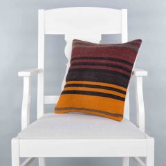 Modern Classical Rug Patterned Hand Woven Cushion   - 40x40 -  Pillows
