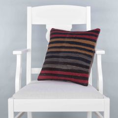 Modern Classical Rug Patterned Hand Woven Cushion   - 40x40 - Colorful Pillows, Wool Pillows