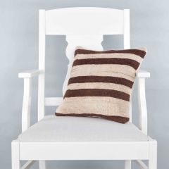 Modern Classical Rug Patterned Hand Woven Cushion   - 40x40 -  Pillows, Wool Pillows