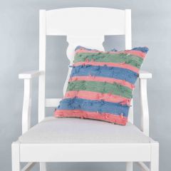 Modern Classical Rug Patterned Hand Woven Cushion   - 40x40 - Colorful Pillows, Wool Pillows