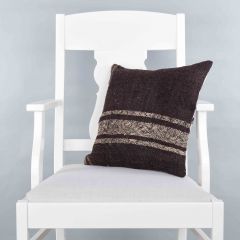 Modern Classical Rug Patterned Hand Woven Cushion - 40x40 -  Pillows, Wool Pillows
