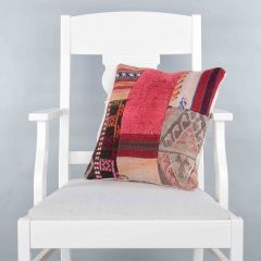Modern Classical Rug Patterned Hand Woven Cushion - 40x40 -  Pillows, Wool Pillows