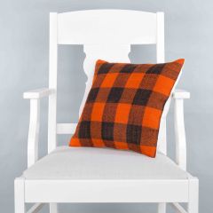 Rug Pillow Unique Hand Woven Pillow  - 40x40 – Orange pillows