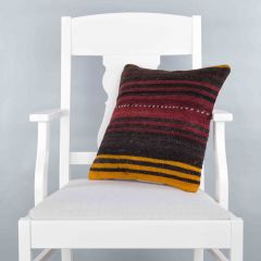 Modern Classic Hand Woven Pillow  - 40x40 - Colorful pillows, Wool pillows