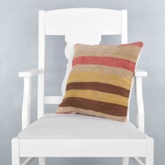 Rug Pillow Unique Hand Woven Pillow  - 40x40 - Colorful pillows, Wool pillows