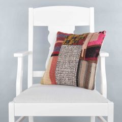 Rug Pillow Unique Hand Woven Pillow  - 40x40 - Colorful pillows, Wool pillows