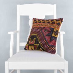 Modern Classic Hand Woven Pillow  - 40x40 - Colorful pillows, Wool pillows