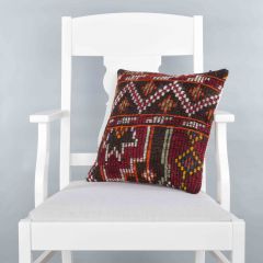 Modern Classic Hand Woven Pillow  - 40x40 - Colorful pillows, Wool pillows