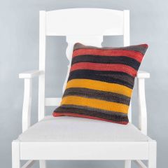 Modern Classic Hand Woven Pillow  - 40x40 - Colorful pillows, Wool pillows