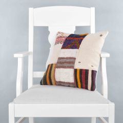 Rug Pillow Unique Hand Woven Pillow  - 40x40 - Colorful pillows, Wool pillows