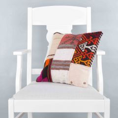 Modern Classic Hand Woven Pillow  - 40x40 - Colorful pillows, Wool pillows