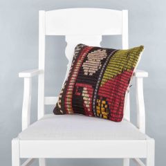 Modern Classic Hand Woven Pillow  - 40x40 - Colorful pillows, Wool pillows