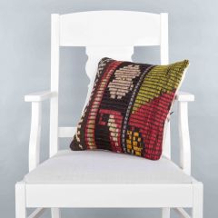 Modern Classic Hand Woven Pillow  - 40x40 - Colorful pillows, Wool pillows